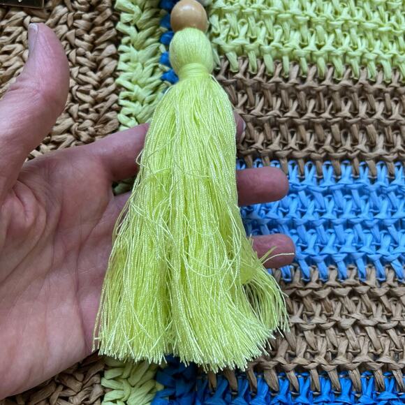 Shore Thing Women's Tan Raffia Straw Large Tote Bag NWOT - Picture 4 of 11